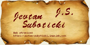 Jevtan Subotički vizit kartica